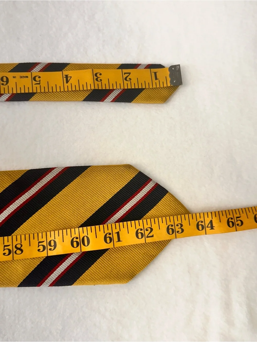 Men's Yellow and Navy Striped Tie - Classic Regimental Style Land’s